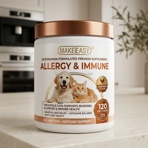 Masticables para la Piel de Mascotas Colostrum - Fórmula de Vinagre de Sidra de Manzana - Bienestar Diario para Perros y Gatos - 120 Unidades - Product Image 1