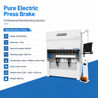 Prensa Plegadora Servoeléctrica de 80T/2500mm, Resistente, para Plegado Industrial de Chapas de Acero y Aluminio