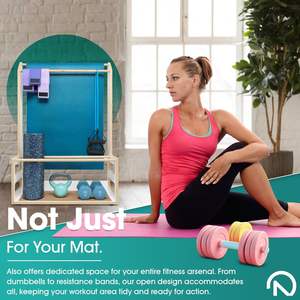 केटलबेल डम्बल फोम रोलर योगा मैट होल्डर हैंगर के लिए हॉट सेल होम जिम स्टोरेज रैक - Product Image 4