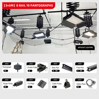 Équipement photographique, système de rail de plafond en alliage d'aluminium de 2 m pour studio photo et vidéo, pour la photographie de produits et de portraits