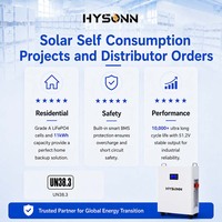 Batterie murale Hysonn 230Ah 48V 11kWh ESS résidentielle, pack LFP pour projets solaires à consommation autonome et commandes de distributeurs