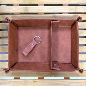 Biểu Tượng Tùy Chỉnh Trọng Lượng Nhẹ Máy Tính Bảng Bàn Hộp Lưu Trữ Du Lịch PU Da Người Phục Vụ Khay Tổ Chức Với Thẻ Chìa Khóa - Product Image 6