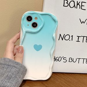 Blu <span class=keywords><strong>bianco</strong></span> amore <span class=keywords><strong>cuore</strong></span> stampa gelato bordo onda Silicone TPU custodia per telefono cellulare per <span class=keywords><strong>Iphone</strong></span> X Xr Xs Max 11 12 13 14 15 16 17 - Product Image 6