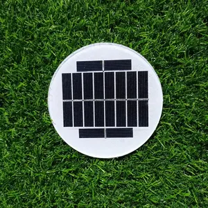 Mini PV Modul küçük lamine temperli cam 100mm çap güneş panelleri 5v 200ma 1 1w yuvarlak güneş paneli dairesel