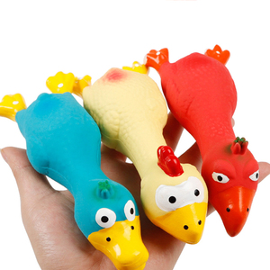 3PCS Safe Latex Dog <b>Squeaky</b> Toys Soft Chew Molar Dog Small Screaming Rubber <b>Chicken</b> Toys Dog Tooth Grinding & Training Pet Toy - Product Image 1