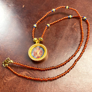 GIVELUCK, collar de latón con abalorio para mujer a la moda con colgante de camafeo personalizado, pulsera con cuentas y circón para ocasiones de regalo - Product Image 5