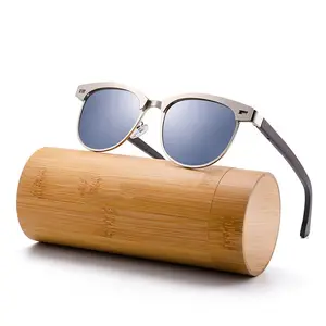 Деревянные солнцезащитные очки ручной полировки, переработанные экологически чистые деревянные солнцезащитные очки