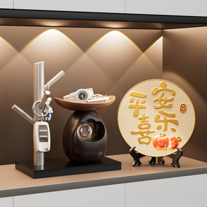 Organizador de Llaves para Entrada, Bandeja Decorativa con Letrero de Bienvenida, Almacenamiento Moderno y de Lujo para la Mesa de la Entrada - Product Image 3