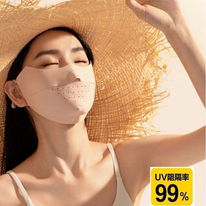 หน้ากากกันแดดไนลอนไอซ์ซิลค์ UPF50 พลัสระบายอากาศได้ดีสำหรับทุกเพศ ปกป้องใบหน้าสำหรับกิจกรรมกลางแจ้งในฤดูร้อน - Product Image 2