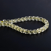 8-9mm aigue-marine laiteuse pierre précieuse naturelle perlée bricolage pierres précieuses Cubes à facettes en vrac pour perles
