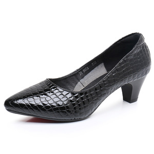 Zapatos de Tacón Medio de Charol para Mujer, Cómodos, con Punta en Pico, Diseño Transpirable y Suave para Verano y Otoño - Product Image 1