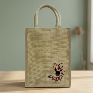 Cheap Price Non-Woven Shopping <b>Bag</b> With Geometric Pattern And Floral Design <b>Medium</b> <b>Size</b> Top Handle Made In Bangladesh - Product Image 5