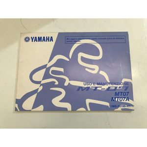 Manuale di utilizzo e guida all'assistenza tecnica per motociclette Yamaha MT07 MF07A, per i modelli MT 07 - Product Image 1