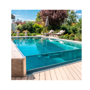 Above Ground Endless Prefab Outdoor Private Overflow Infinity Steel Transparent Pools