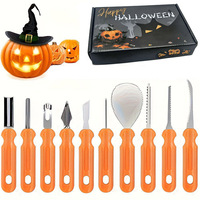 30-delige Halloween pompoen snijset, duurzaam, 8 roestvrijstalen gereedschappen, 20 expressie stencils, DIY Jack-O'-Lantern