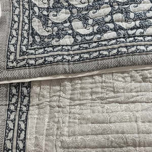 Edredón de Lujo con Diseño de Patchwork Tejido a Mano, Estilo Vintage, Tamaño Queen, Algodón Kantha, Manta Reversible Suave para Invierno, para Hotel - Product Image 1