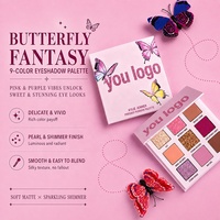 Palette d'ombres à paupières personnalisée 9 couleurs, usine de cosmétiques OEM, palette d'ombres à paupières imperméable, longue tenue, facile à estomper, marque privée