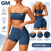 Soutien-gorge de sport sans bretelles GM Wholesale pour femme, coupe ajustée, extensible, couvrant, idéal pour le yoga et la gym