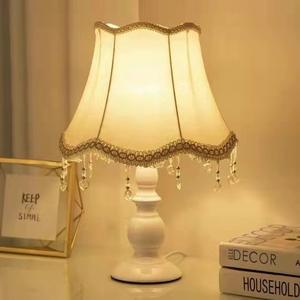 European-Style Retro Table Lamp for Bedroom Modern Romantic Night Light Adjustable Brightness for Wedding Rooms Breastfeeding - Product Image 1