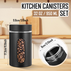 2oz-32oz Empty Wide Mouth Cylinder <b>Glass</b> Pet <b>Containers</b> with Black Child-Proof Lids Window Bonjour Brand Silk Screen Printing - Product Image 2
