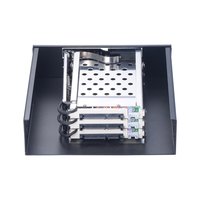 Boîtier en aluminium sans plateau 3 baies 2.5 "SATA SSD/HDD Hot-Swap pour baie de lecteur 5.25"