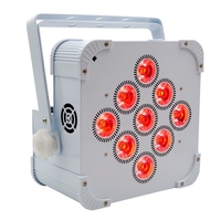 Projecteur de scène LED 9x18W RGBWA UV 6-en-1, mode de contrôle DMX512, pour KTV, mariage, discothèque, bar, en fer, avec batterie personnalisable et sans fil