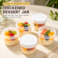 Gobelets à dessert en plastique avec couvercles à vis, anti-fuite, pour mousse et cheesecake, transparents, pour contrôle des portions, réutilisables, lot en gros, logo personnalisé, soyeux