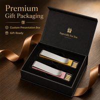 Clé USB 2.0 personnalisée OEM avec logo, format mini-clip de livre, cryptage, carte ultra-fine, garantie 3 ans - 8 Go - 128 Go, cadeau promotionnel scolaire