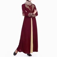 Nouvelles robes Abaya musulmanes sexy 2026 pour femmes, Kaftan de Dubaï, vêtements islamiques, robe longue brodée à manches longues en fausse fourrure