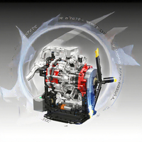 10211 Motor Aeroespacial, 40 Piezas, Modelo de Simulación Motorizado, Accionado Eléctricamente, Plástico ABS, Bloques de Construcción 1:32, Juguete de Modelo de Coche Técnico