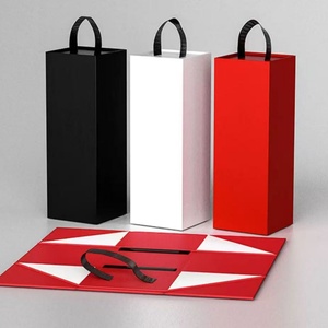 Recyclable Custom Digital Printing Rigid Cardboard Folding Magnetic Packaging <b>Box</b> with Ribbon for Gift Wine Perfume <b>Bottle</b> - Product Image 6