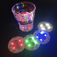 7 couleurs RVB Led Bar Coaster Up LED bouteille lumière de base LED clignotant bouteille lumière autocollant led Coaster pour tasses bouteille