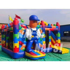 Château gonflable commercial à thème blocs, toboggan gonflable, jeux gonflables de <span class=keywords><strong>vacances</strong></span>, parc d'attractions gonflable, jeux d'extérieur pour enfants - Product Image 5
