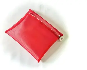 Custom Small Net polyester Mesh Bag mini Storage Pouch portable flat mesh pocket makeup bag storage pouch Gift Bag