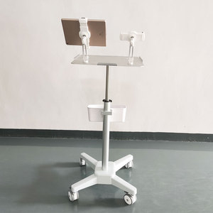 New dual tablet <b>computer</b> trolley, portable mobile medical <b>table</b> with lifting function, aluminum alloy large panel trolley - Product Image 4