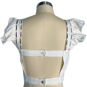 OEM Crop top sexy à fleurs brodées, nouvelle mode pour femmes - Product Image 5