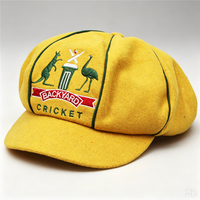 Casquette de cricket sportive personnalisée 8 panneaux, design Baggy Green australien, broderie, casquettes unies et casquettes de cricket pour hommes