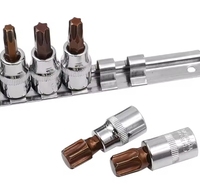 3/8 "Square Drive Socket Bit Set Trinquete Llave Manga S2 Torx Destornillador Bits Kit de herramientas de mano