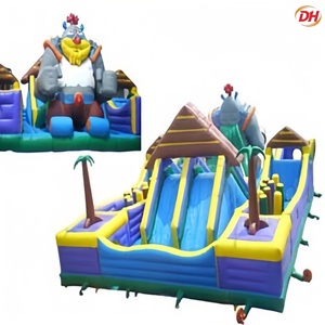 Combo gonflable personnalisé direct usine, animaux de dessin animé, design de personnages vifs, jeu interactif amusant, pour fêtes d'enfants, château gonflable extérieur - Product Image 6