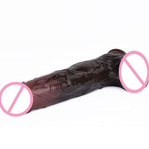 24Cm Grote Zwarte <span class=keywords><strong>Dildo</strong></span> Realistische Mannelijke Penis Stimuleren <span class=keywords><strong>Vagina</strong></span> 10 Frequentie 1.5Cm Stretching Vibrator Met Sucker Volwassen Masturbatie - Product Image 6