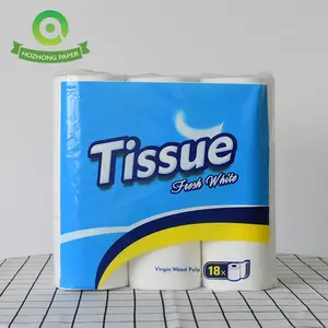 Toiletten papier Herstellung Fabrik Großhandel Ultra Soft Bad Tissue Toiletten papier etui Packung mit 18 großen Rollen