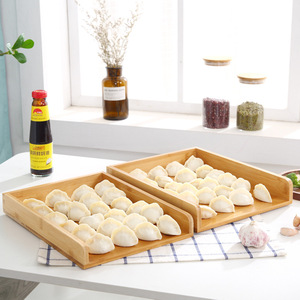 Wooden dumpling trays, multi-tiered stackable <b>boxes</b>, commercial frozen dumpling trays <b>with</b> <b>lids</b>, frozen dessert trays. - Product Image 1