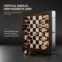 Nouvel ensemble d'échecs magnétique en bois de qualité supérieure, échecs de table en bois de haute qualité avec rangement à tiroir, jeu d'échecs éducatif, jeu de société