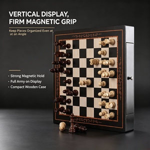 Nuevo Juego de Ajedrez Magnético de Madera Premium de Alta Calidad con Cajón de Almacenamiento, Juego de Mesa Educativo - Product Image 1