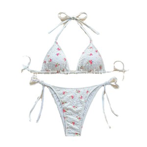 New sexy swimsuit, European and American hot girl <b>triangle</b> bag two-piece <b>bikini</b>, fresh and cute foreign trade swimwear <b>bikini</b> - Product Image 5
