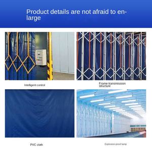 Cabina de pulverización telescópica móvil Industrial grande eléctrica de doble vía plegable sala de molienda seco húmedo de doble uso sin polvo LED Axial - Product Image 2