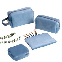 Nouvelle trousse de maquillage en velours pour l'automne, grande capacité, haut de gamme, respirante, ultra-légère, résistante à l'usure, organiseur de cosmétiques