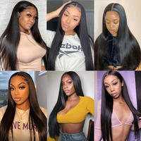 Perruque en cheveux humains vietnamiens bruts pour femmes noires, lisse naturel, longue, avec closure en dentelle transparente, cheveux roux riches, fournisseurs