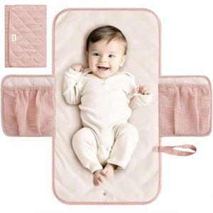 Échantillon gratuit : Tapis à langer portable pour bébé, tapis à langer pour nouveau-né fille et garçon, station de change de voyage imperméable - Product Image 5