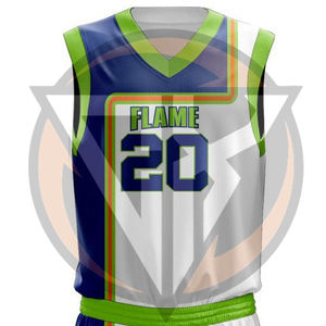 Vêtement de sport en polyester confortable, tissu doux, dernier design, léger, uniforme de basket-ball en différentes couleurs - Product Image 4